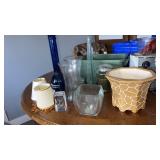 Miscellaneous glass vases and more