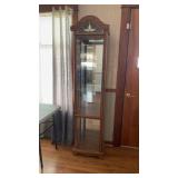 Wooden Curio Cabinet with Mirror Backing approx