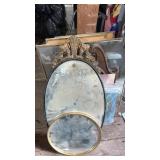 Group of vintage mirrors The mirrors are in an