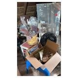 Wooden chair , stool bird cages , mirror and more