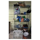 Shelves Contents, BBQ Basket, Fan, and more