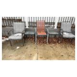 3 Outdoor Chairs with 2 Side-tables