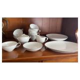 Style House Platinum Ringed Fine China Set