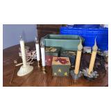 Nesting boxes , table top lights and more