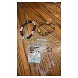 Gold tone bracelet , ring and more