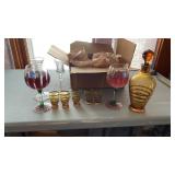Colored Glads Flask, Shot Glasses & more