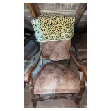 Wooden rocking chair. This item is in the attic