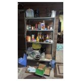 Metal Shelf approx 36" x 18" x 73" (Contents Not