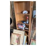 Book shelf with books and pictures 71"x25"x10"