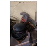 Lot of power tools including sander, buffer, and
