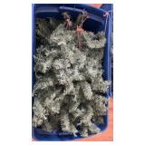 3 Totes with Lids of Christmas Tree Branches