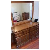 Dresser with mirror.  Approximately  48 x 16.5 x