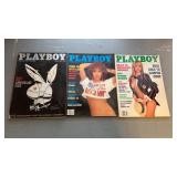 3. 1989 playboy magazines.