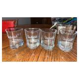 Glenfiddich  whiskey glasses triangle base with