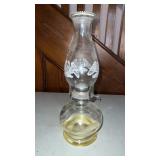 Clear Glass Lantern with Eagle Design approx