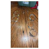 Silver tone necklaces  and bracelets  2 bracelets