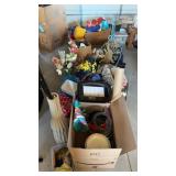 Large grouping of misc including candle holders,