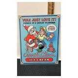 Advertising metal sign Santa Claus ice cream