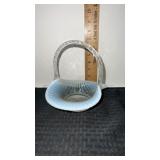 Fenton French opalescent Sheffield basket