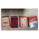 4 Airline Advertisement/Collectors Playing Cards,