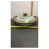 Pottery Bowl w/ Lid Stoneware
