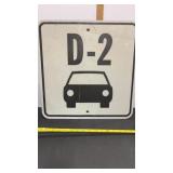 D-2 Metal Automobile Sign