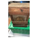 Vintage Vacuum Oil Company Can & Original Wood