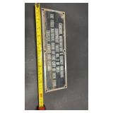 Burlington & Quincy Railroad Metal Sign NewbYork