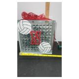 Nebraska Volleyball Swuare Glass Light Works