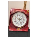 NOS Christmas clock  BOX HAS SOME DAMAGE