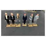 6 Marx Presidential Series 2.5ï¿½ Plastic Figures,