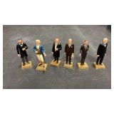 6 Marx Presidential Series 2.5ï¿½ Plastic Figures