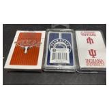 3 Decks College Football Playing Cards Sealed