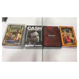 4 decks of playing cards. 3 are sealed Star Wars,