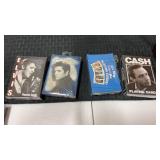 4 decks of playing cards  3 Elvis and 1 Johnny