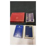 4 decks of playing cards. Airline cards and more