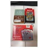 4 sealed deck of playing cards