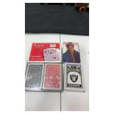 4 sealed decks of playing cards  chippendales and