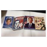 4 sealed decks of presidential playing cards