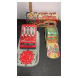 2 Vintage Tin Toys Games, Under & Over Pinball &