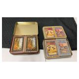 Tin with field and stream sealed playing cards