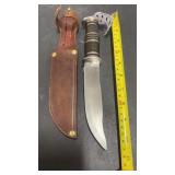 Unmarked  hunting knife with sheath