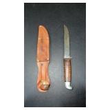 West-Cut Boulder Cold K-1 Knife with Leather