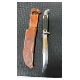 Queen steel #95 knife and sheath STAG HORN