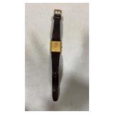 Gold-tone Seiko Quartz Movï¿½t Japan with Leather