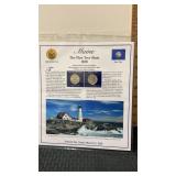 Maine  The first statehood Quarters and stamps