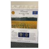 Kansas  The first statehood Quarters and stamps