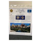 Nebraska  The first statehood Quarters and stamps