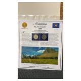 Montana  The first statehood Quarters and stamps