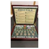 World War II Coin Collection in Wooden Case